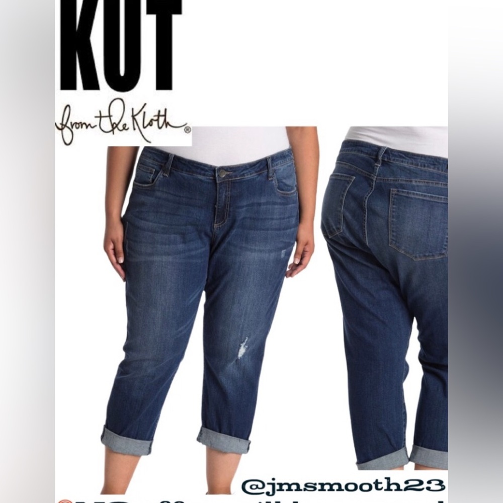⏰TODAY ONLY‼️🆕 KUT FROM THE KLOTH Boyfriend Cropped Jeans size 24W